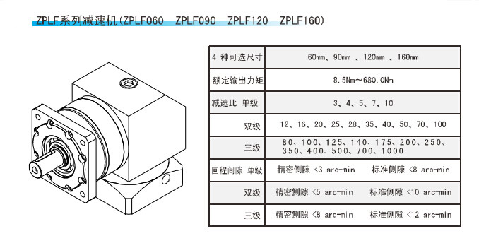 ZPLF系列精密行星减速机 ZPLF系列精密行星减速机